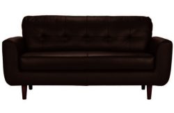 Hygena Cadiz Large Leather Sofa - Chocolate